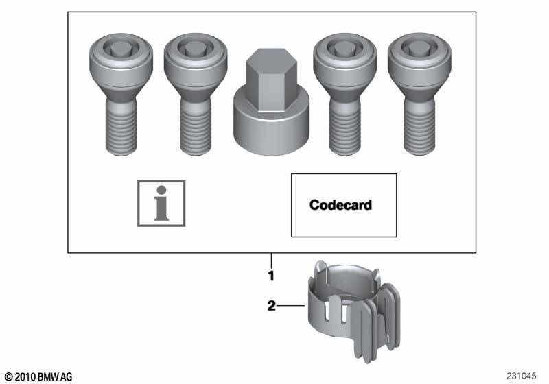 Комплект фиксаторов колесного болта