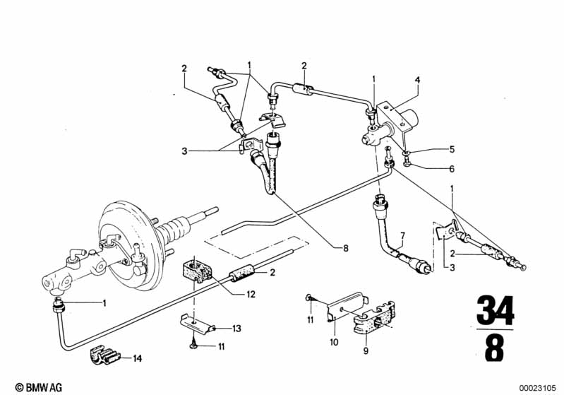Трубопровод тормозного привода Зд