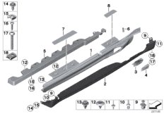 Планка швеллера, аэродинамич.пакет JCW