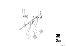 Опорный кронштейн педали/педаль тормоза