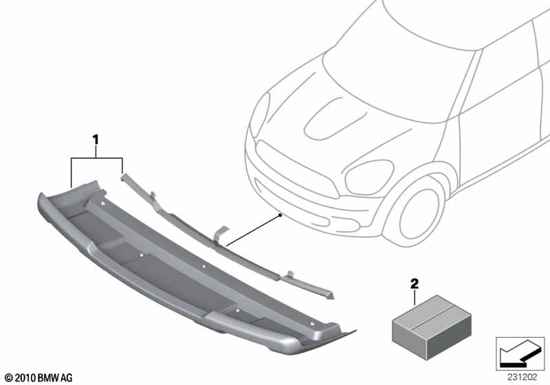 Передняя облицовка защиты картера - R60