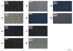 Образцовая сторона, цвета обивки, ткань