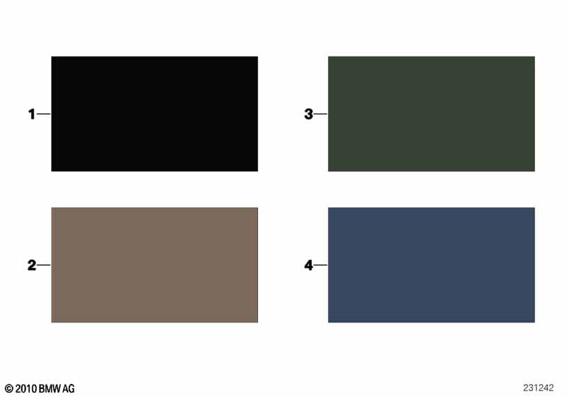 Стр.с образцами, цвета отделки салона