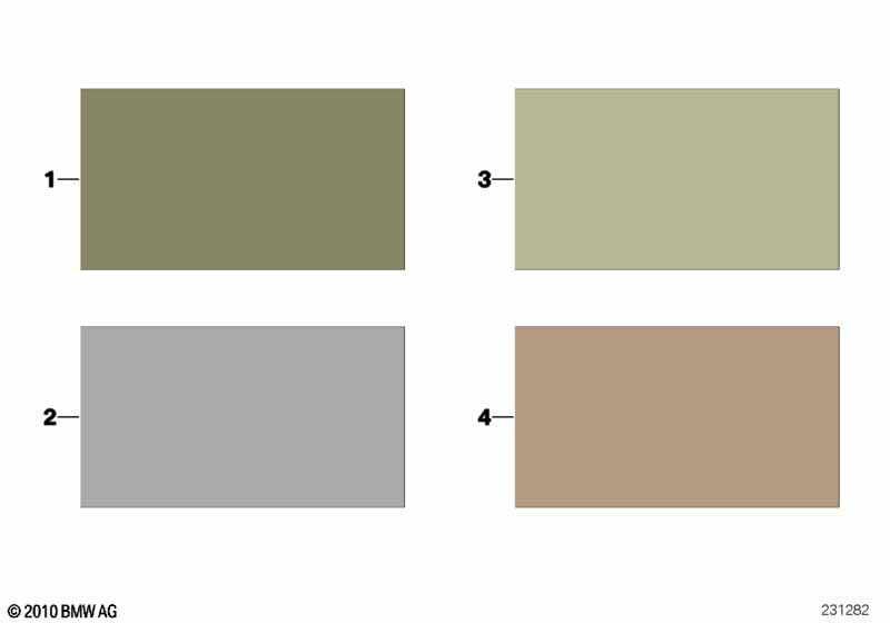 Стр.с образцами, цвета отделки салона
