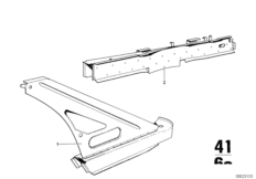 Нижние детали кузова, пол багажн.отд.