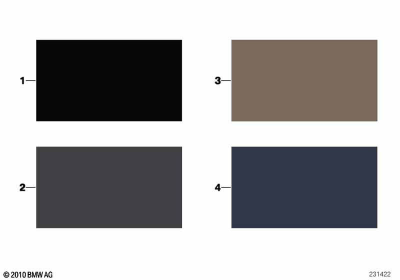 Стр.с образцами, цвета отделки салона