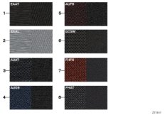 Стр.с образцами, цвета обивки кожа/ткань