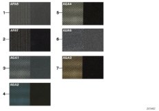 Образцовая сторона, цвета обивки, ткань