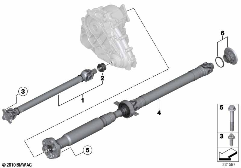 Карданный вал, привод на все колеса