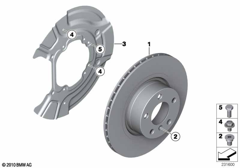F25/F26 задний тормозной диск 330х20 мм