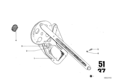 Механизм перемещения стекла двери Пд