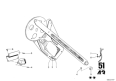 Механизм перемещения стекла двери Зд