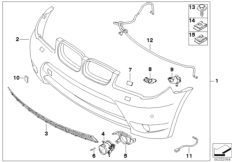 Облицовка бампера Пд аэродин.пакет I
