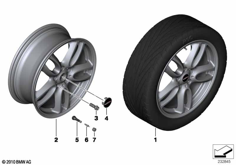 Л/с диск JCW Double-Spoke R129