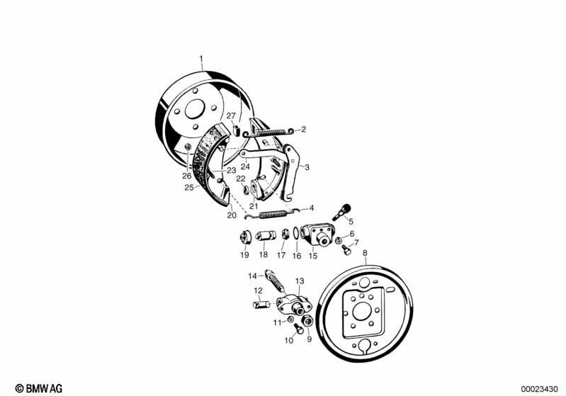 Тормозной механизм заднего колеса