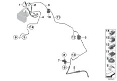 Трубопровод тормозного привода Пд