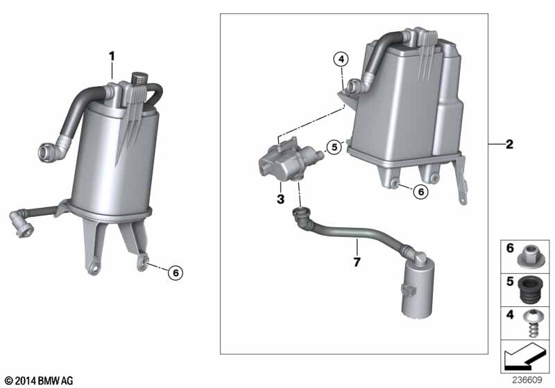 E70/E70N/E71 фильтр топливный с активированным углем N55/S63