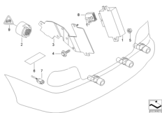 Сигнализация авар.сближен.при парк.(PDC)