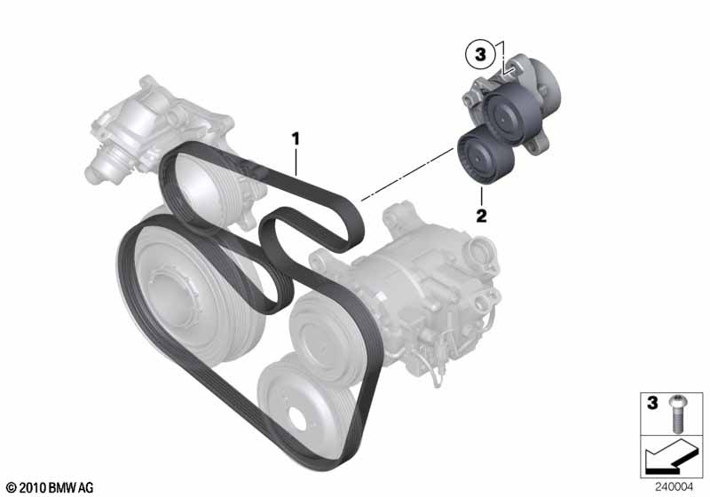 Ременный привод кондиц.и усил.рул.прив.