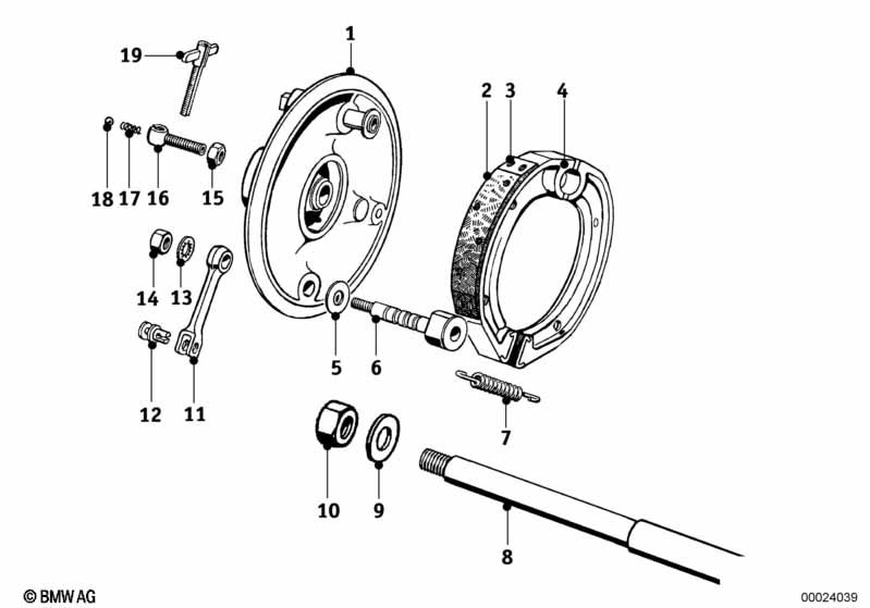 Тормозной механизм переднего колеса