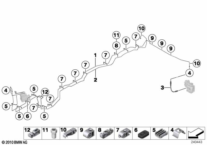 Трубопровод тормозного привода Зд
