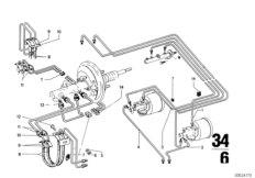 Трубопровод тормозного привода Пд