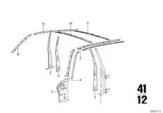 Боковой каркас-лонжерон/стойки