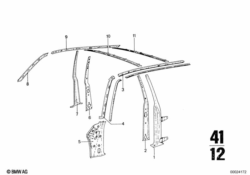 Боковой каркас-лонжерон/стойки
