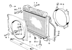 Радиатор водян.охлажд./кожух вентилятора
