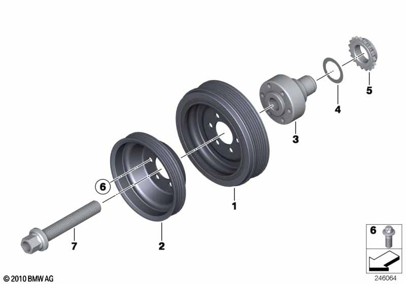 Демпфер крут.колебаний ременного прив.