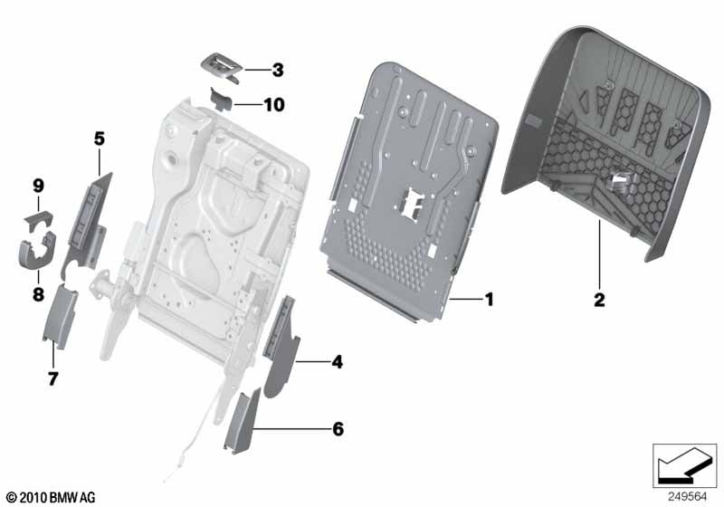 Накладки спинки заднего сиденья