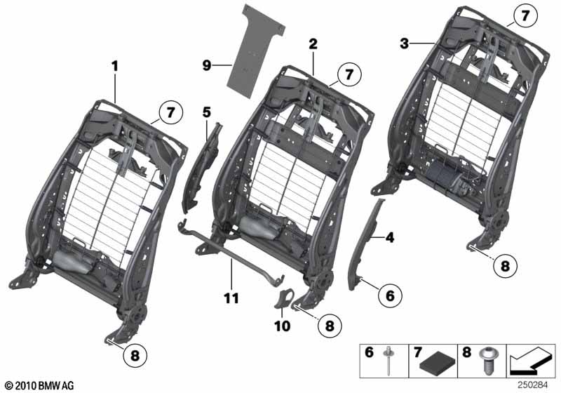 Каркас спинки переднего сиденья