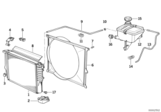 Радиатор вод.охл./расш.бачок/кожух вент.