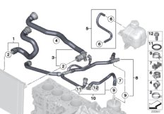 Водяной шланг системы охлаждения