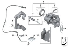 Датчик износа торм.накладки пер.колеса