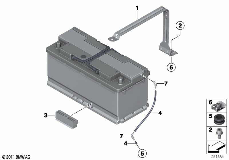 Крепление и доп. элем. для 2-й батареи