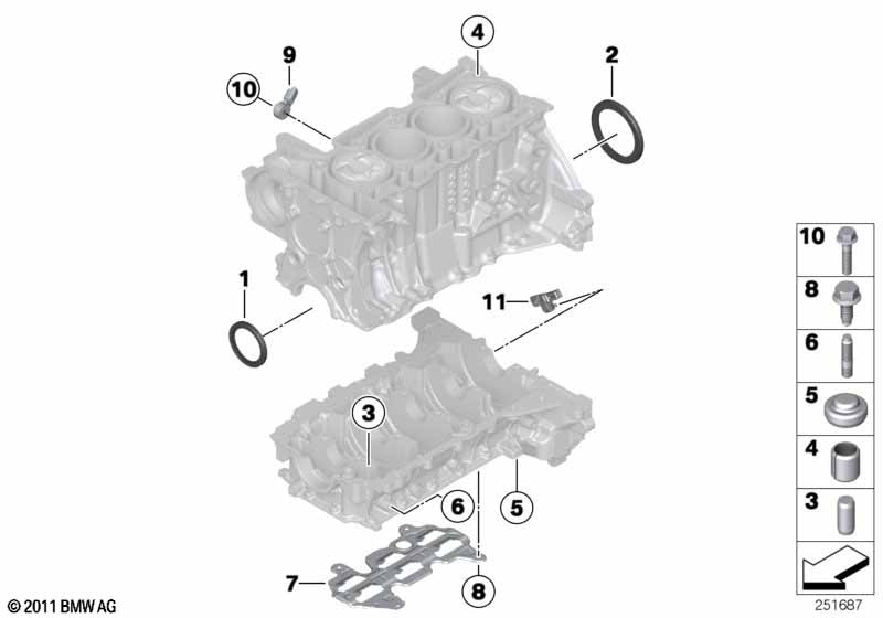 Блок цилиндров/дополнительные элементы