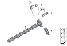 Эксцентриковый вал механизма упр.клап.
