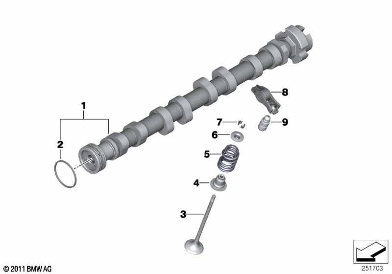 Распредвал управления выпускн.клапанами
