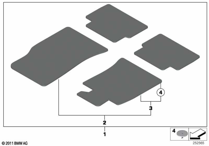 Ножные коврики Velours