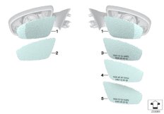 Стекло наружного зеркала в M-стиле