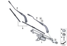 Система стеклоочистителей в сборе