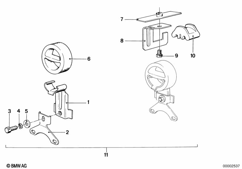 Элементы крепления системы выпуска ОГ