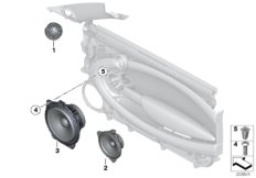 Детали динамика в двери Пд