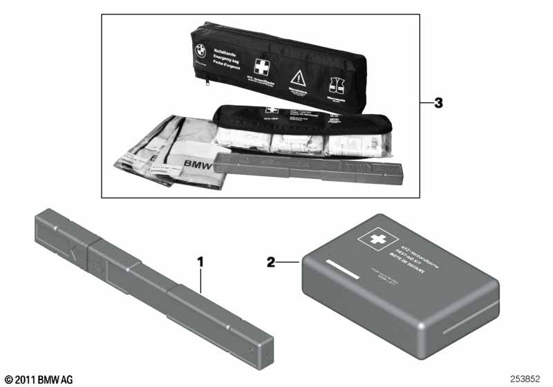 Знак аварийной остановки/аптечка/подушка