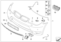 Облицовка бампера Пд аэродин.пакет II