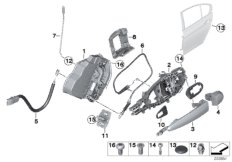 Система замков задней двери