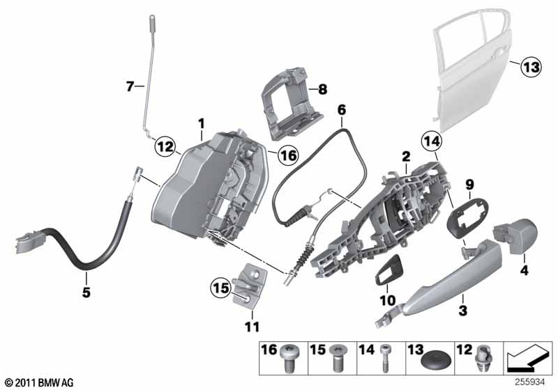 Система замков задней двери