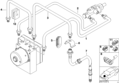 Трубопровод тормозного привода Пд с ASC