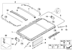 Рама люка с подъемно-сдвижной крышкой
